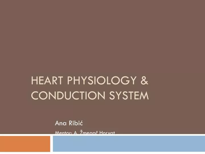heart physiology conduction system