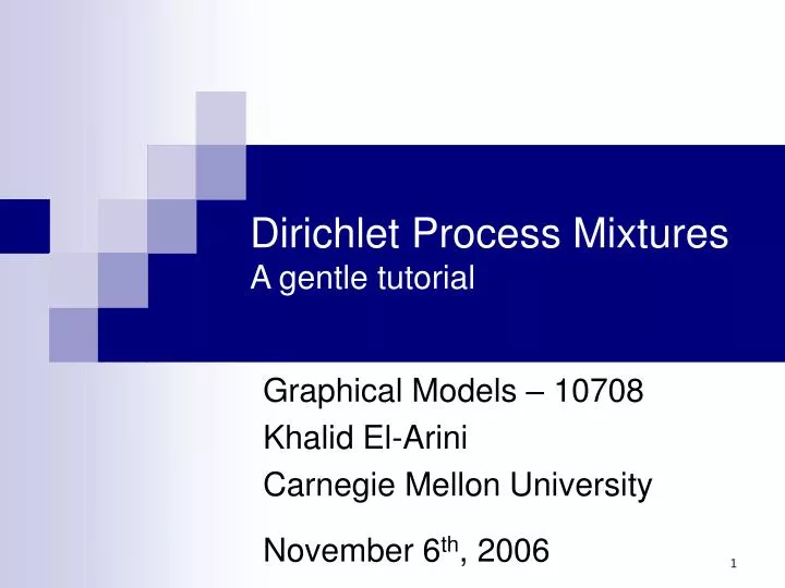 dirichlet process mixtures a gentle tutorial