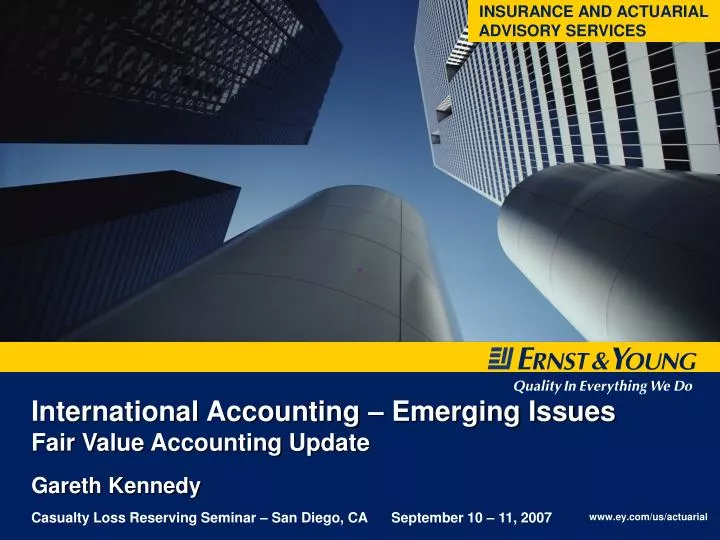 international accounting emerging issues fair value accounting update