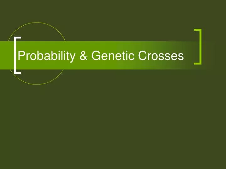 probability genetic crosses