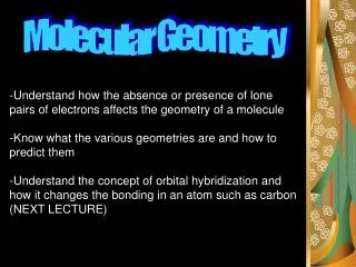 Molecular Geometry