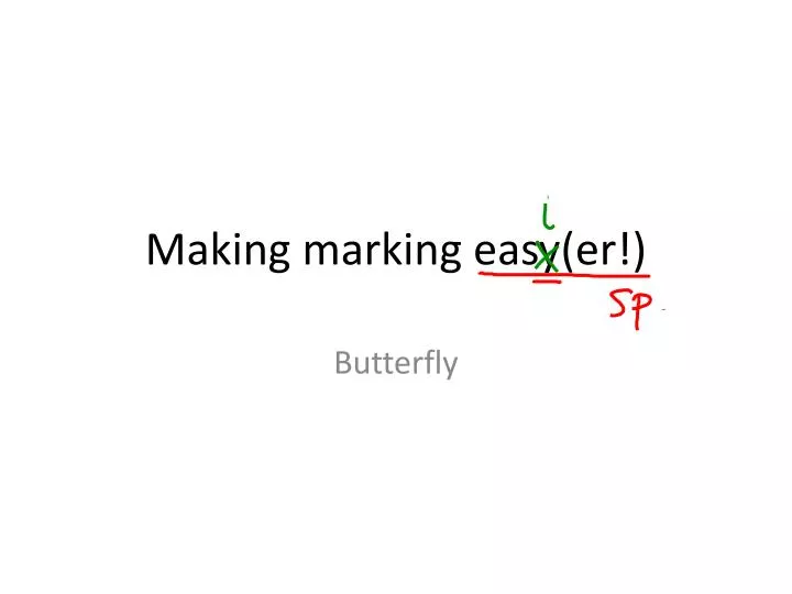 making marking easy er