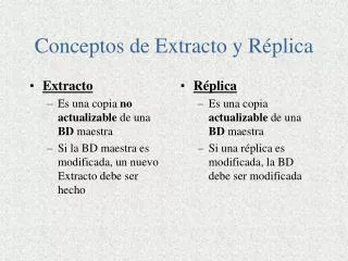 conceptos de extracto y r plica