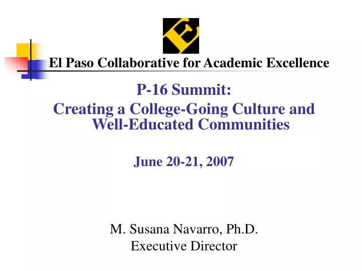 el paso collaborative for academic excellence