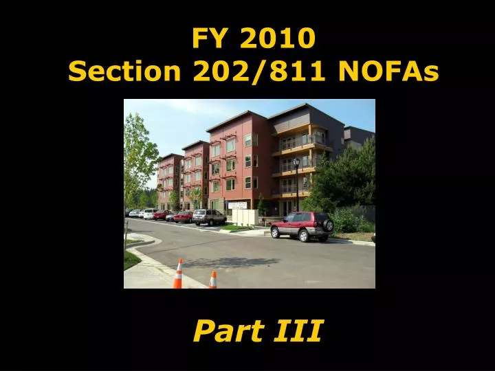 fy 2010 section 202 811 nofas