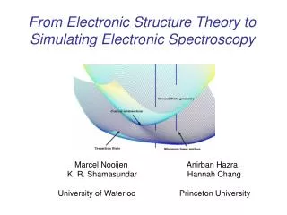 From Electronic Structure Theory to Simulating Electronic Spectroscopy