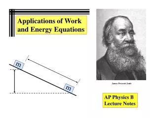 Applications of Work and Energy Equations