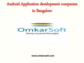 Android Application Development Companies In Bangalore