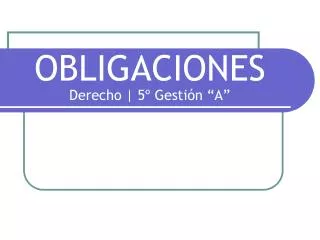obligaciones