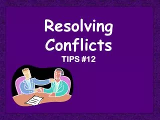 Resolving Conflicts