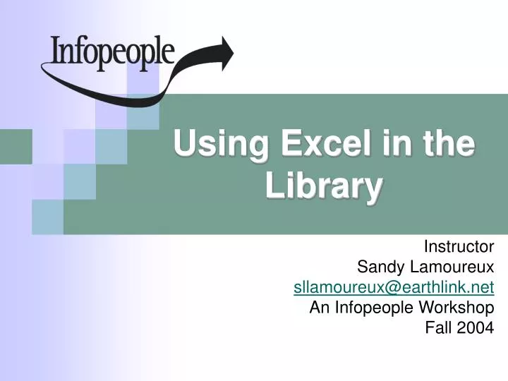 using excel in the library