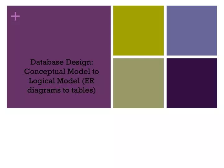 database design conceptual model to logical model er diagrams to tables