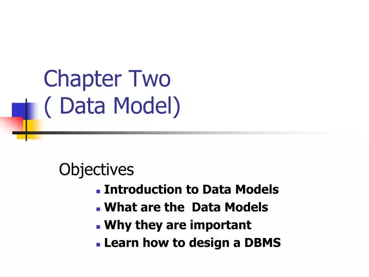 chapter two data model