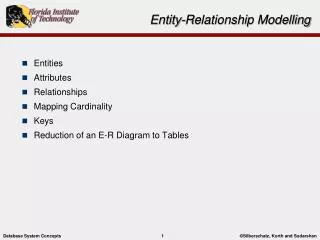 Entity-Relationship Modelling