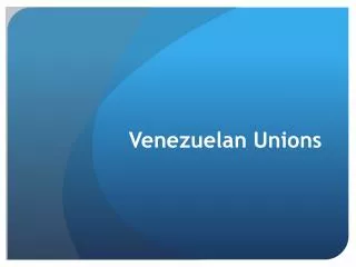 Venezuelan Unions