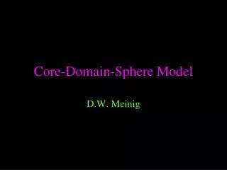 Core-Domain-Sphere Model
