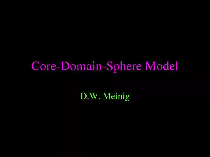 core domain sphere model