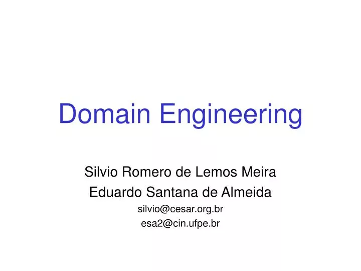domain engineering