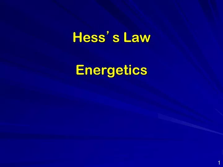 hess s law energetics