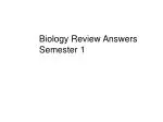 Biology Review Answers Semester 1 - slide 1