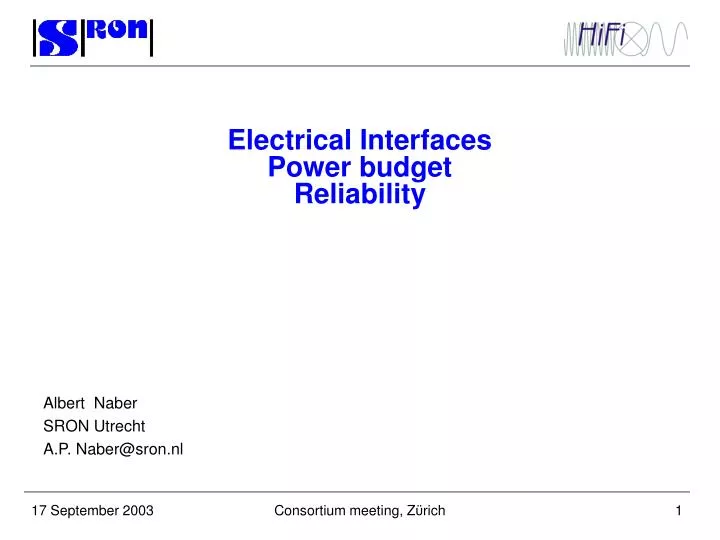 electrical interfaces power budget reliability