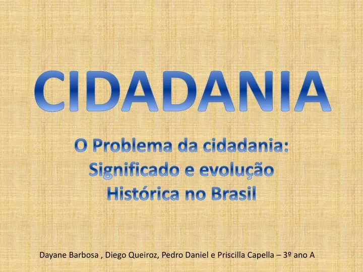 PPT - CIDADANIA PowerPoint Presentation, free download - ID:5573946