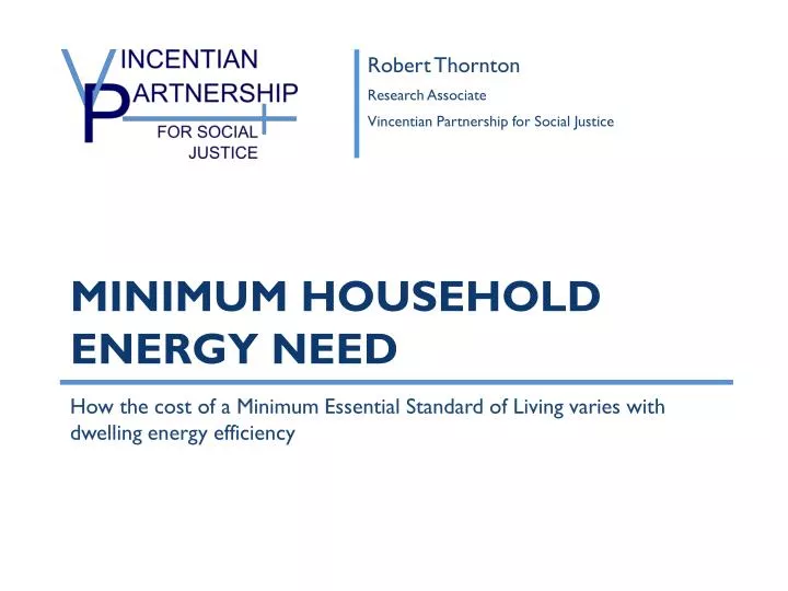 minimum household energy need