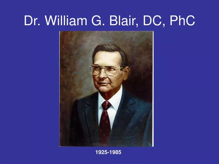 dr william g blair dc phc