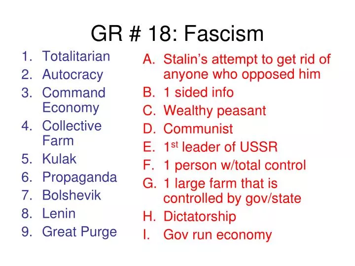 gr 18 fascism