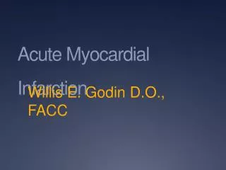 Acute Myocardial Infarction