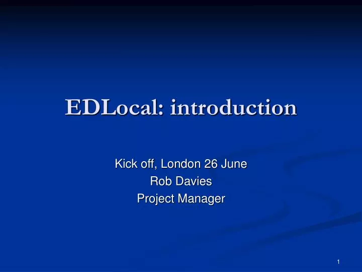 edlocal introduction