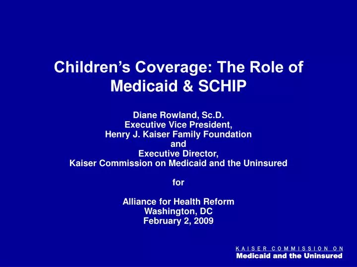 children s coverage the role of medicaid schip