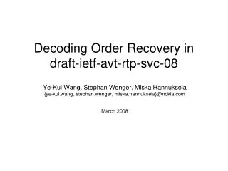 Decoding Order Recovery in draft-ietf-avt-rtp-svc-08