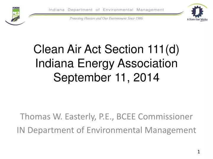 clean air act section 111 d indiana energy association september 11 2014