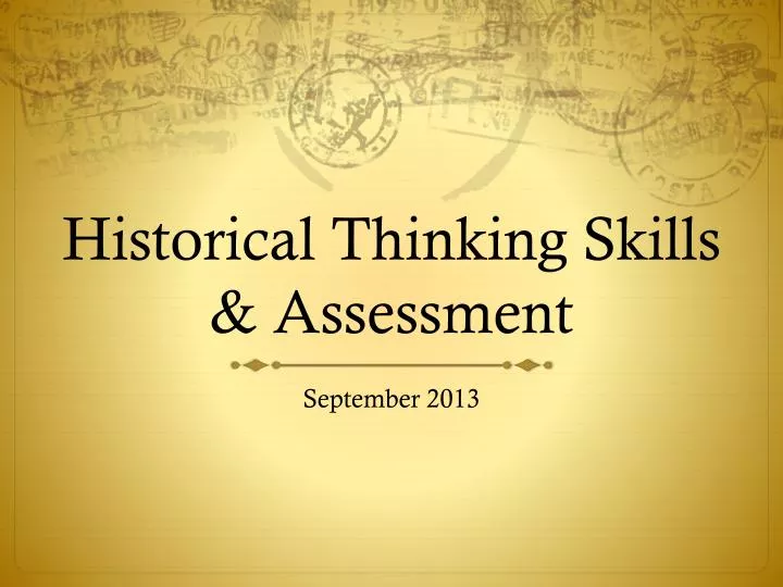 historical thinking skills assessment