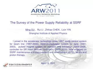 The Survey of the Power Supply Reliability at SSRF