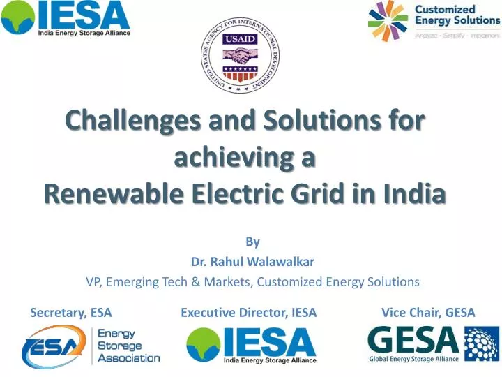 challenges and solutions for achieving a renewable electric grid in india