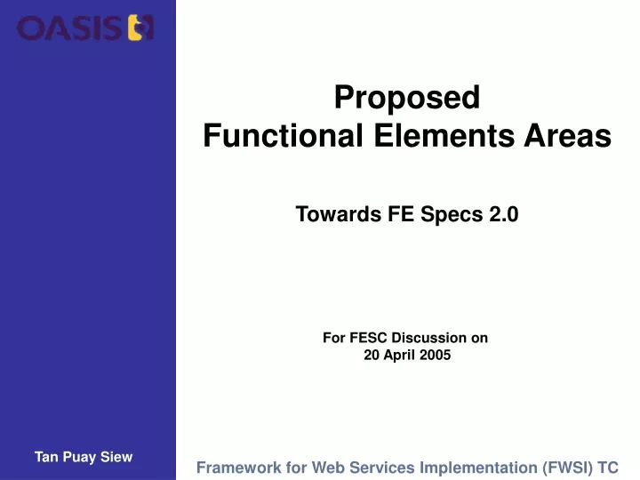 proposed functional elements areas