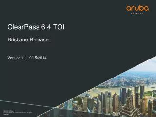 clearpass 6 4 toi