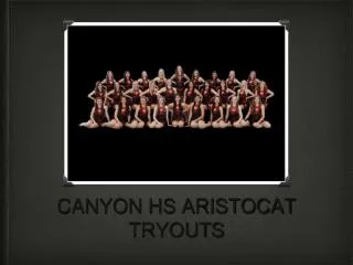 CANYON HS ARISTOCAT TRYOUTS