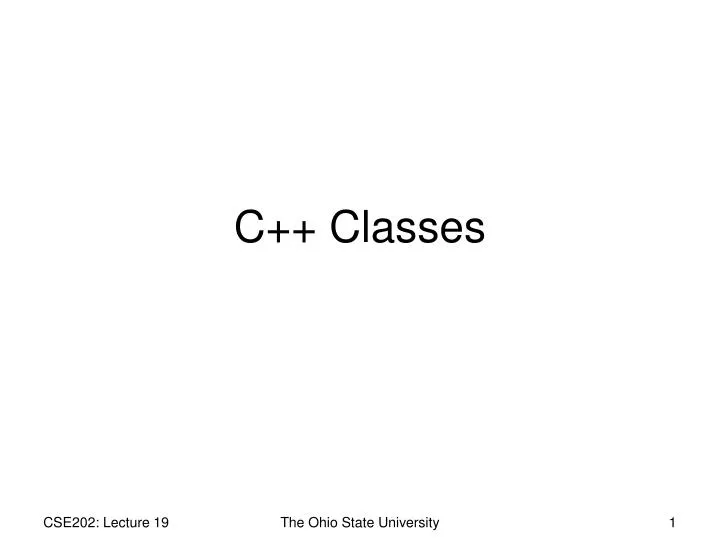 c classes