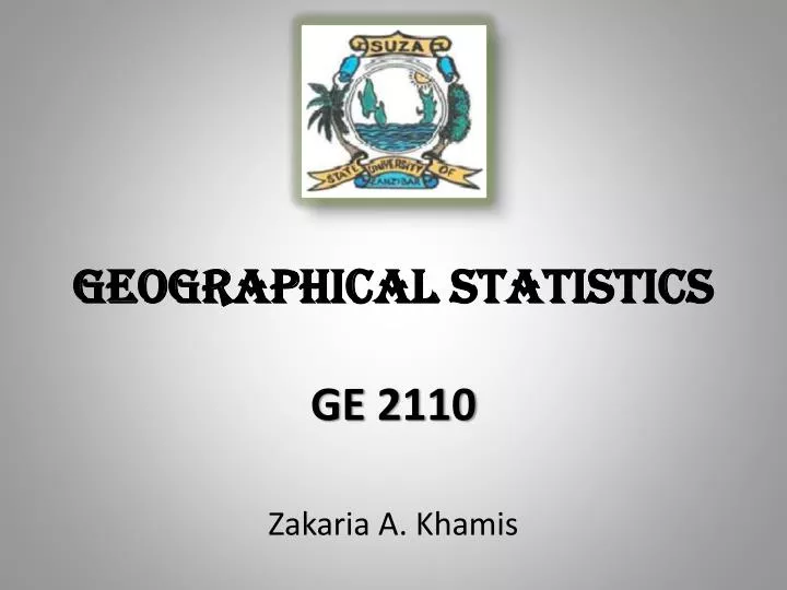 geographical statistics ge 2110