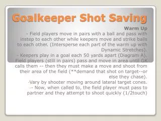 Goalkeeper Shot Saving