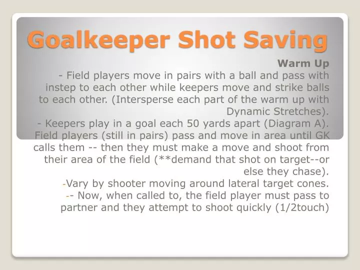 goalkeeper shot saving