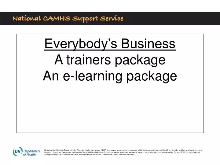 everybody s business a trainers package an e learning package