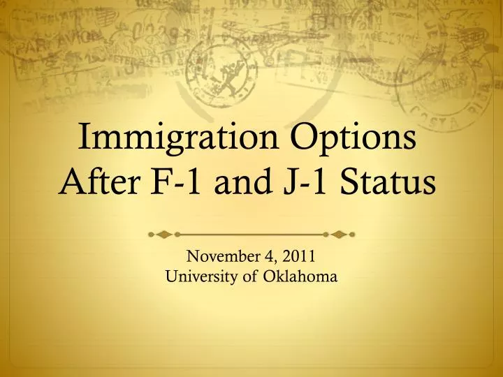 immigration options after f 1 and j 1 status
