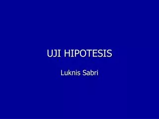 uji hipotesis