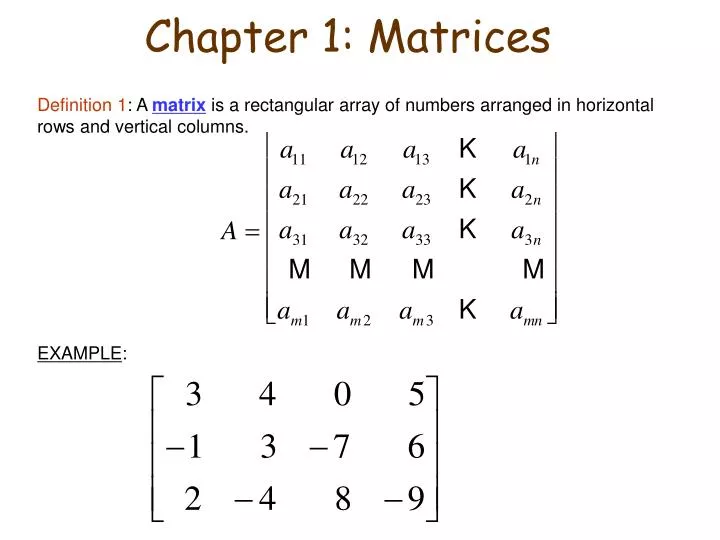 chapter 1 matrices