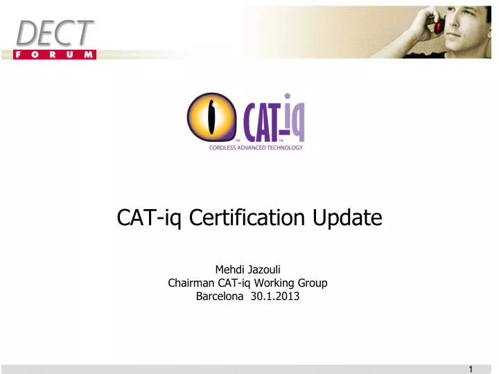 cat iq certification update