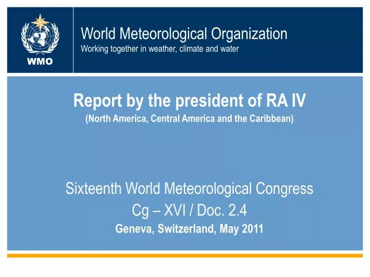 world meteorological organization working together in weather climate and water